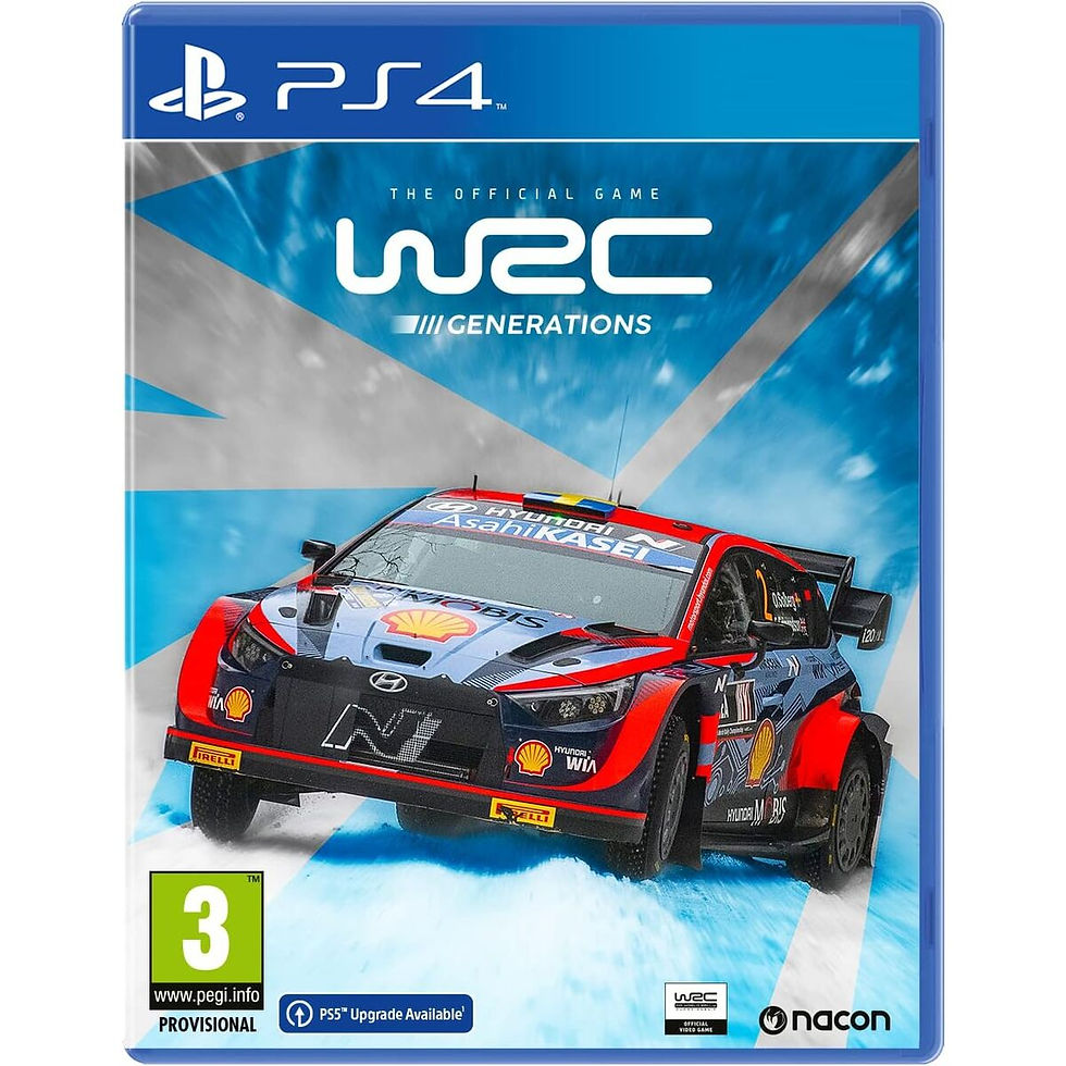 PS4 WRC Generations game cover featuring a rally car