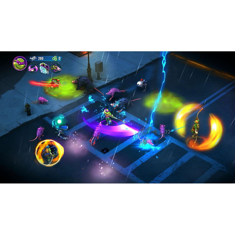 Thumbnail: Video game combat scene with glowing attacks