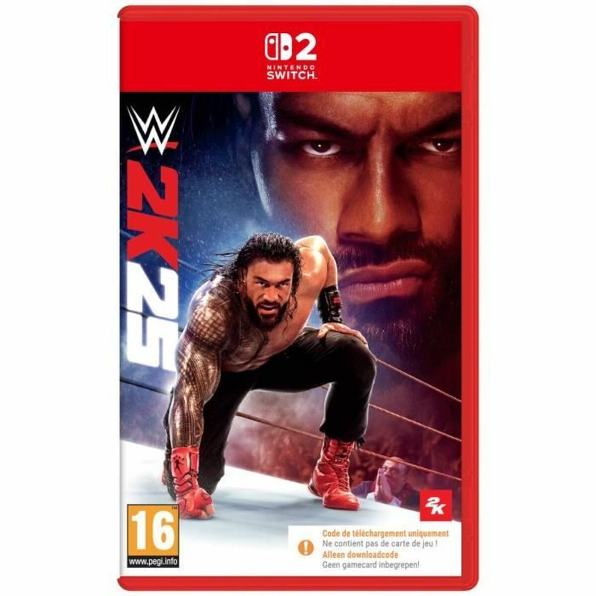 WWE 2K23 Nintendo Switch game cover featuring Roman Reigns