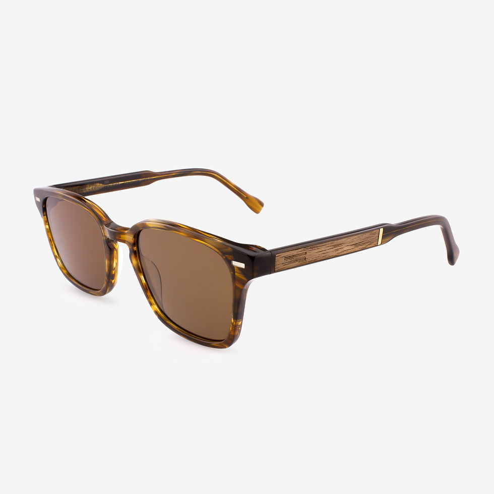 Tortoiseshell sunglasses with brown lenses