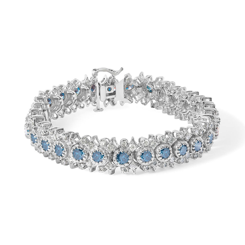The 14K White Gold 10.0 Cttw Diamond Cluster Ring