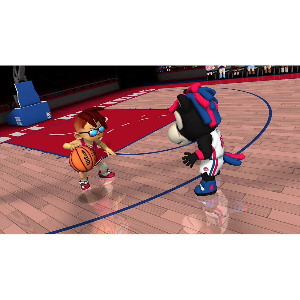 Thumbnail: Cartoon characters playing basketball in a video game