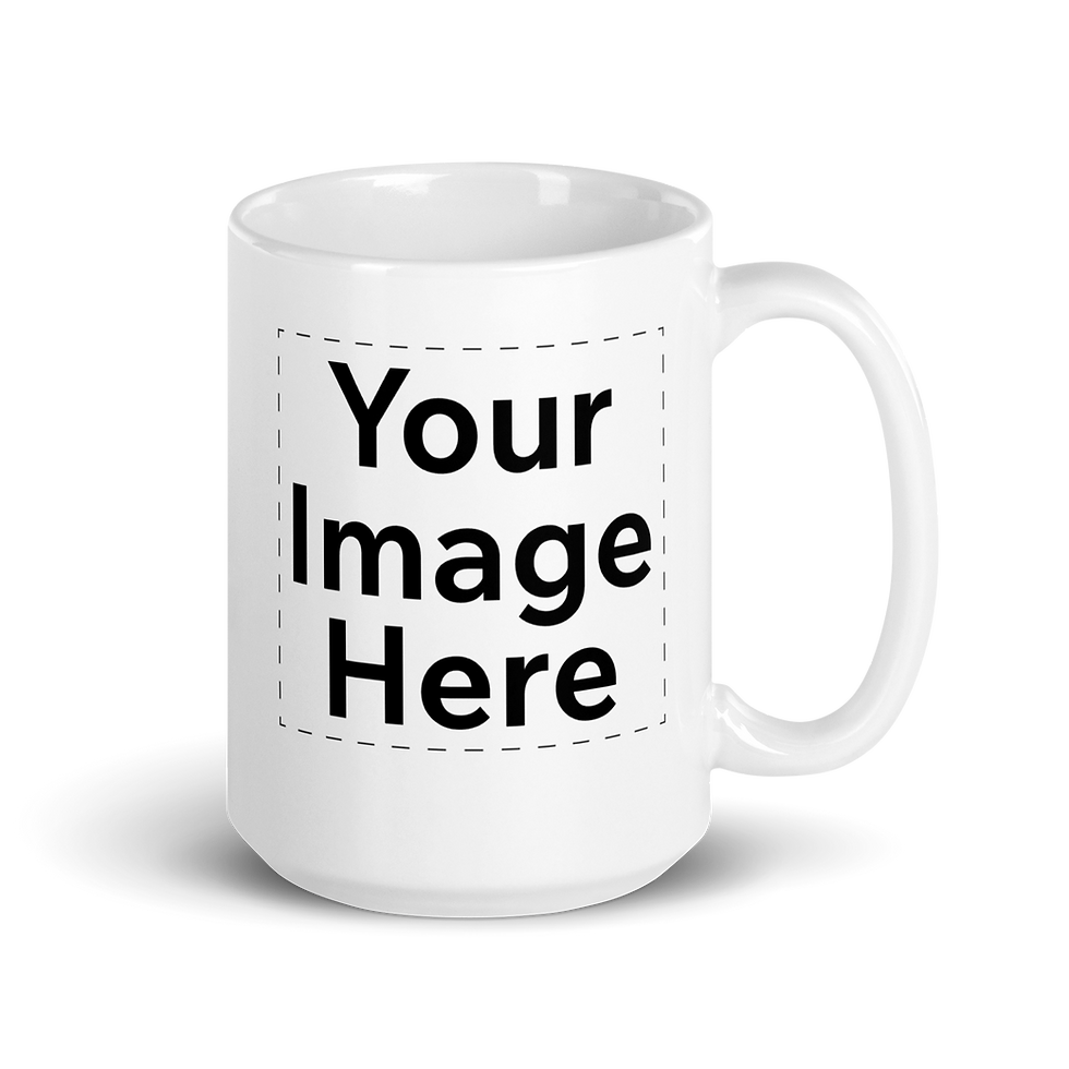 White mug with 'Your Image Here' text