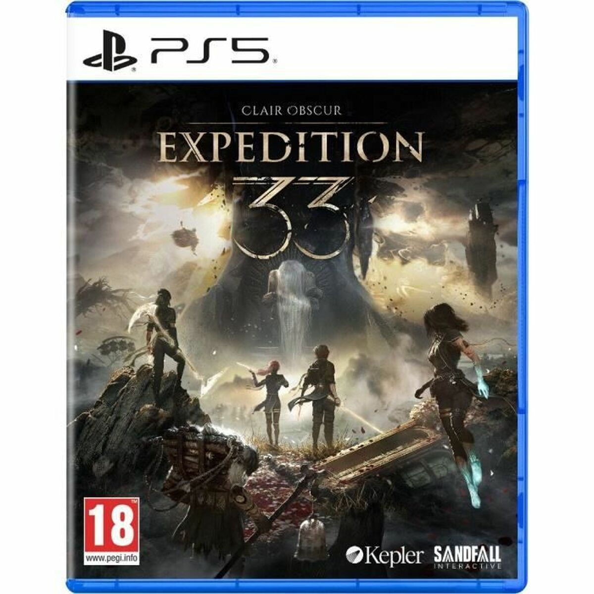 Expedition 33 PS5 game cover, rated 18