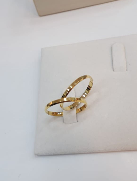 Miniatura: Alianças em ouro 18kls italiana 2mm