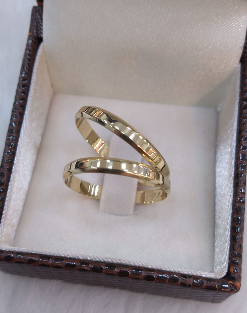 Miniatura: Alianças em ouro 18kls italianas 3mm