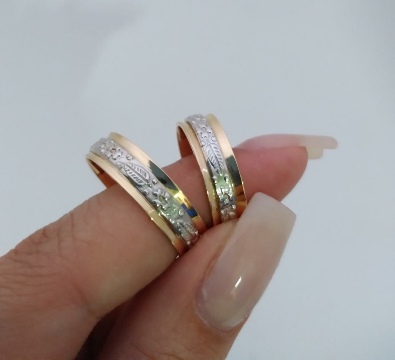 Alianças em Ouro 18kls Bodas de prata  6mm