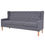 Thumbnail: NNEVL Sofa Set 2 Pieces Fabric Grey