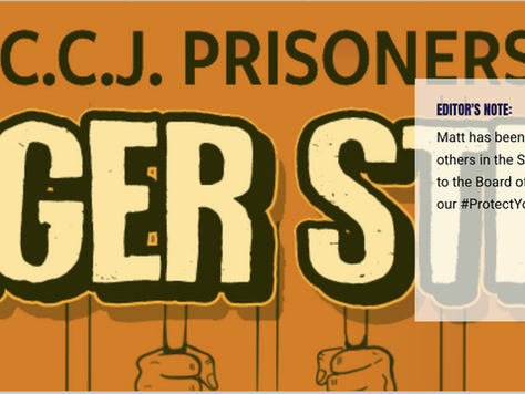 SCCJ Hunger Striker Letter to Board of Supervisors