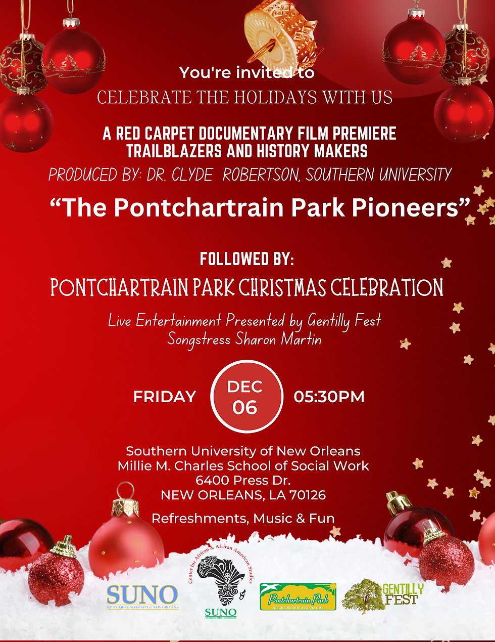 A Red Carpet Documentary Film Premiere : "The Pontchartrain Park Pioneers"