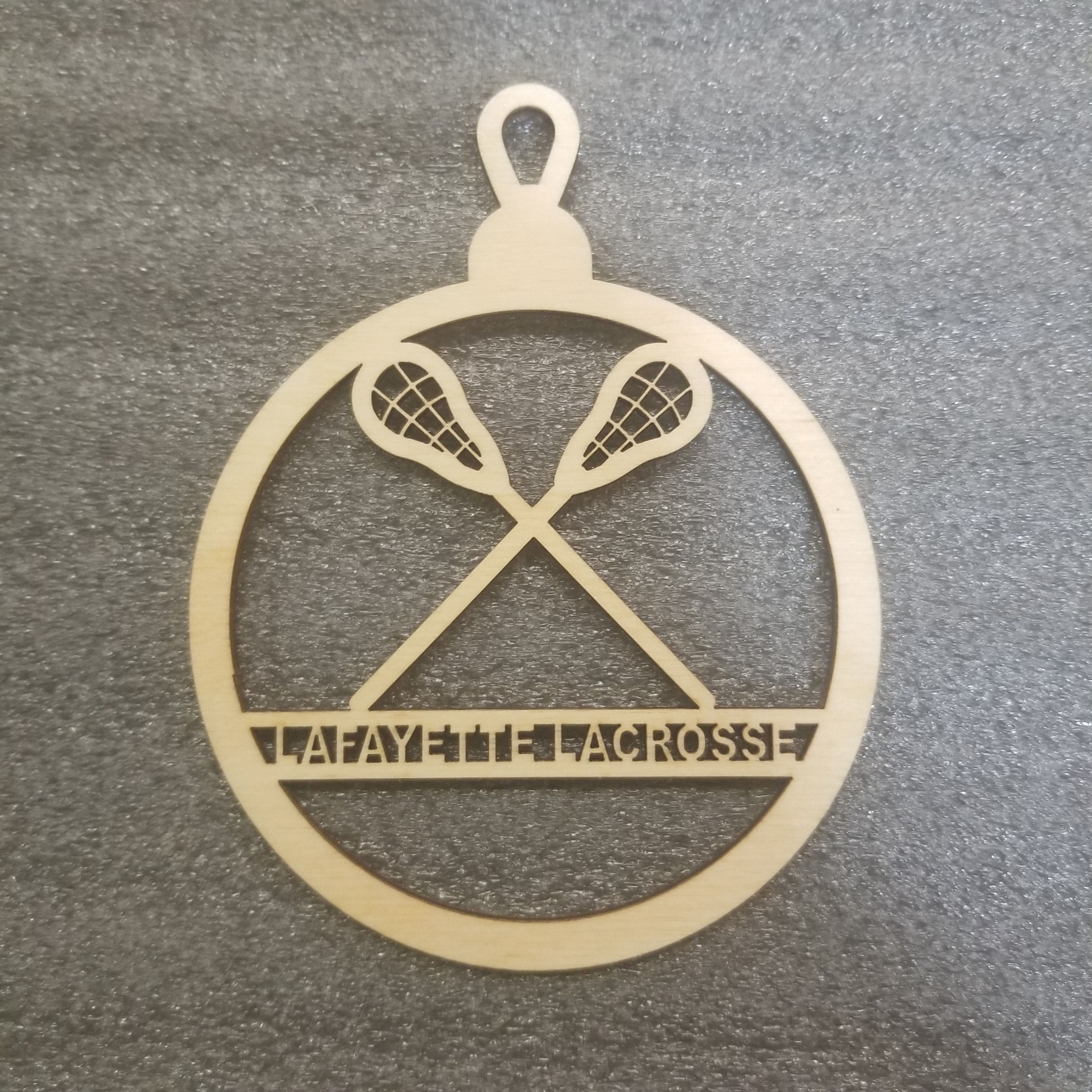 Customized lacrosse ornament