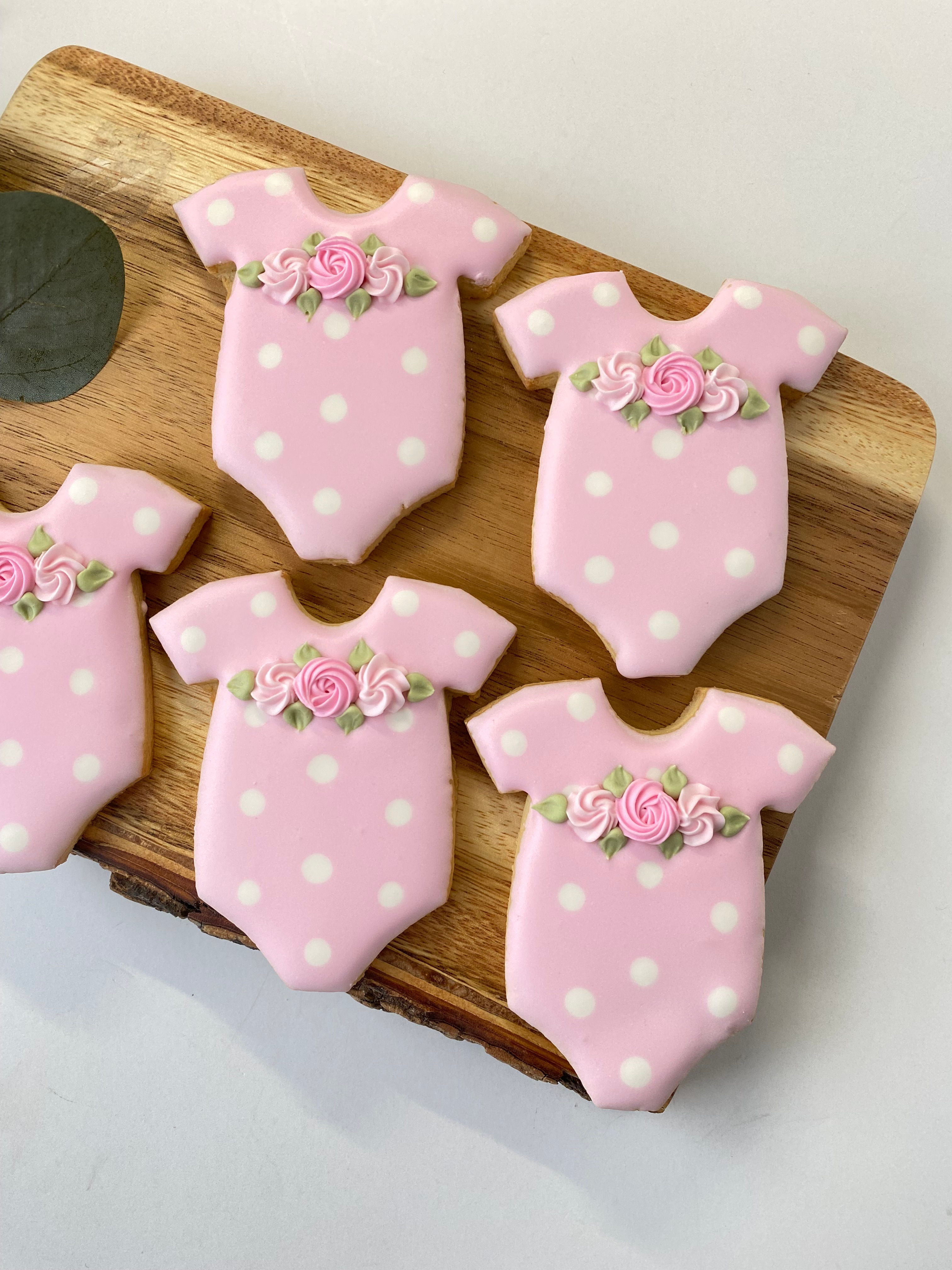 Baby Shower Favors For Girls, Flower Cookie Favors - 1 dozen