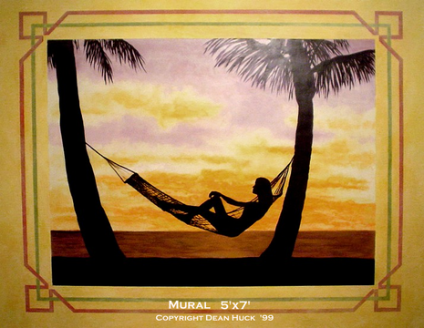 Girl in Hammock mural