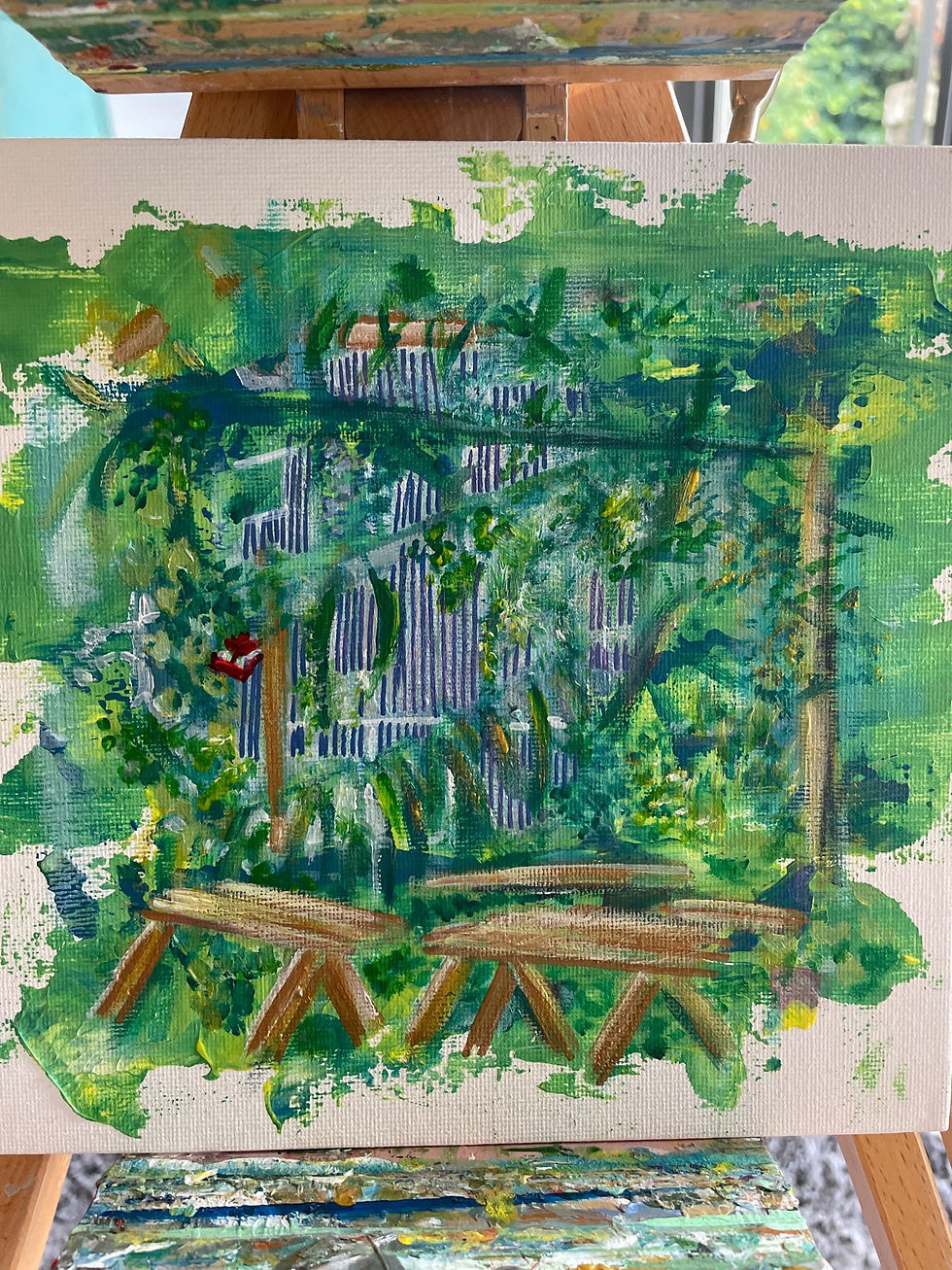 Thumbnail: Down the hatch - 20x20cm print 