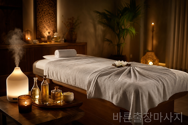 감성적인 힐링 마사지룸 이미지