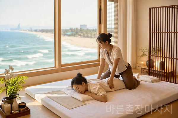 강릉 해변이 보이는 홈타이