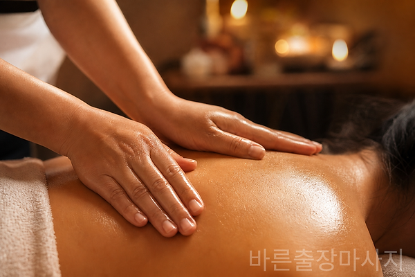 스웨디시 마사지 시연 장면