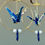 Miniature : Grues japonaises Origami bleues et blanches, créole simple
