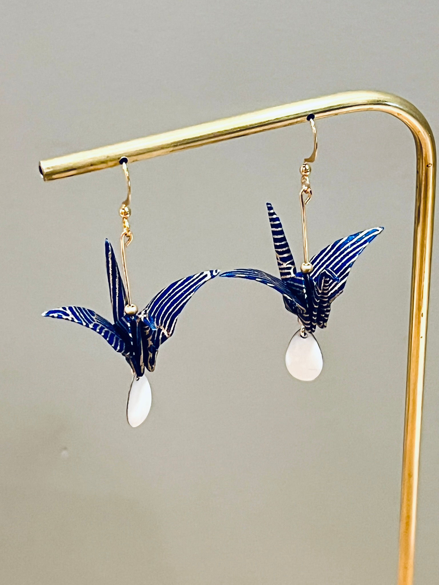 Grues japonaises Origami avec sequin