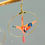 Miniature : Grues japonaises Origami pêche imprimé fleurs, créole simple
