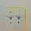 Miniature : Grues japonaises Origami bleu marine pétales blancs, créoles simples