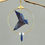 Miniature : Oiseaux Origami bleus et dorés, créole simple