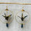 Miniature : Grues Origami bleu pétrole et sable, créole simple