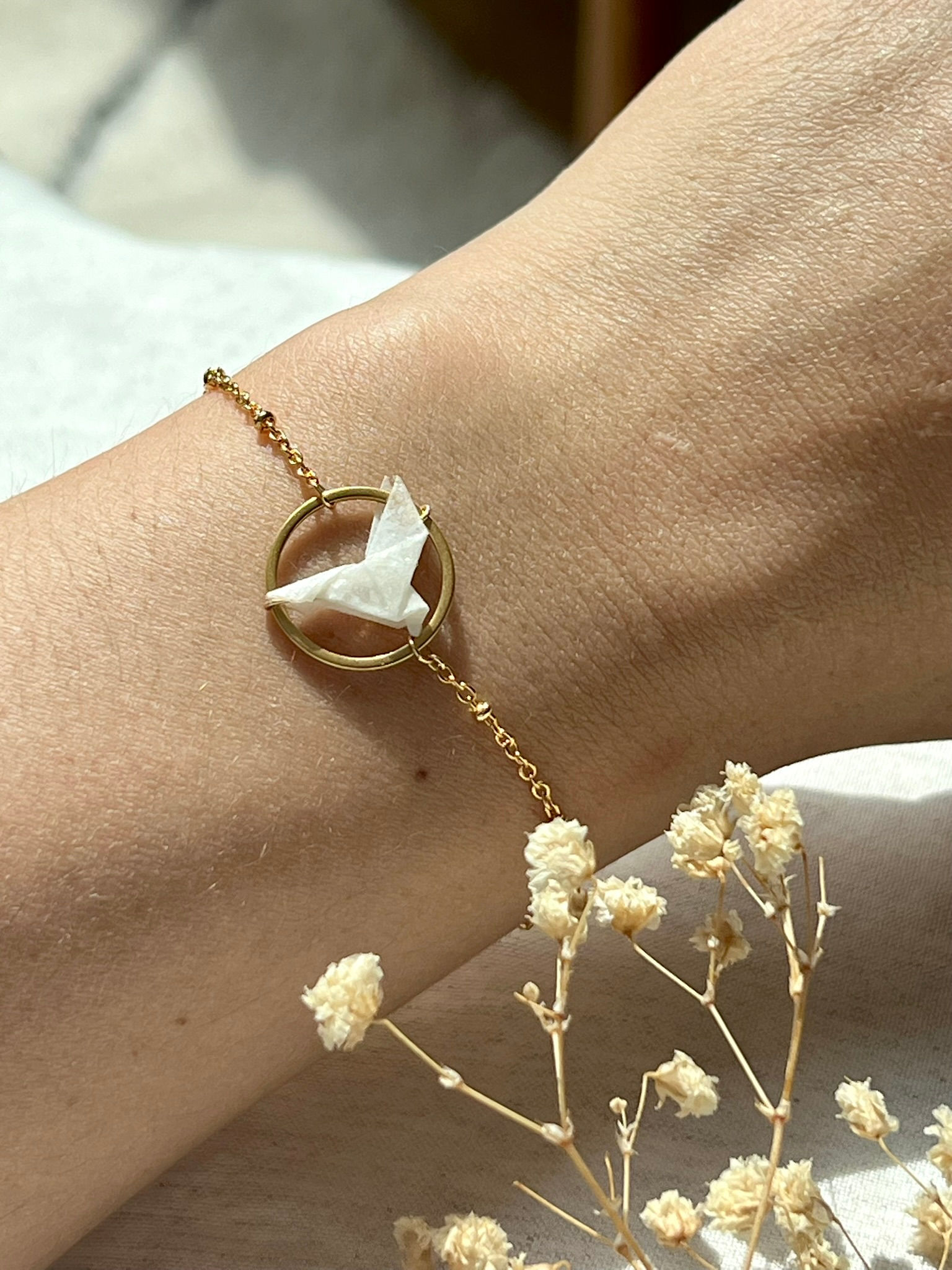 Bracelet Colombe - Origami vernie