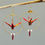Miniature : Grues japonaises Origami rouges et Or, créole simple