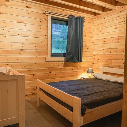 chambre de notre chalet à louer en Ardenne