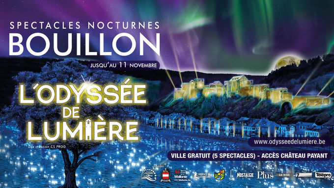 L'Odysée de Lumière au château fort de Bouillon, une attraction incontournable en Ardenne