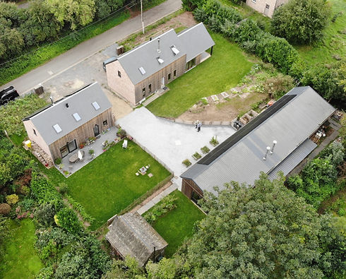Maison bois réalisée par Marie le Clément architecte à Virton en Province de Luxembourg