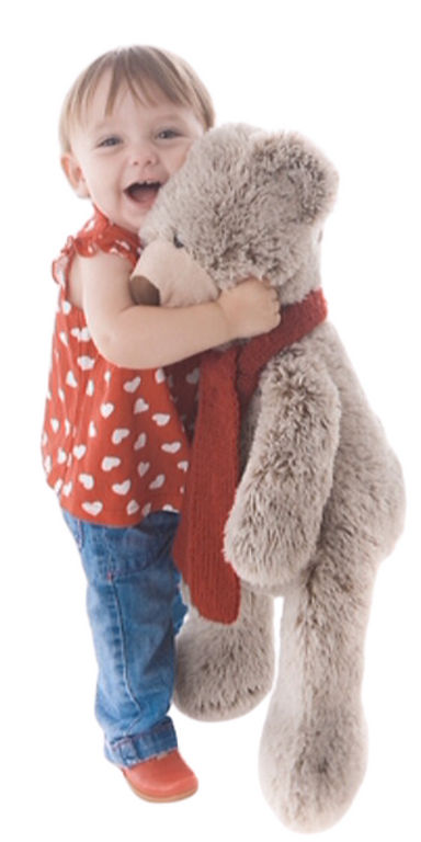Girl with teddy bear