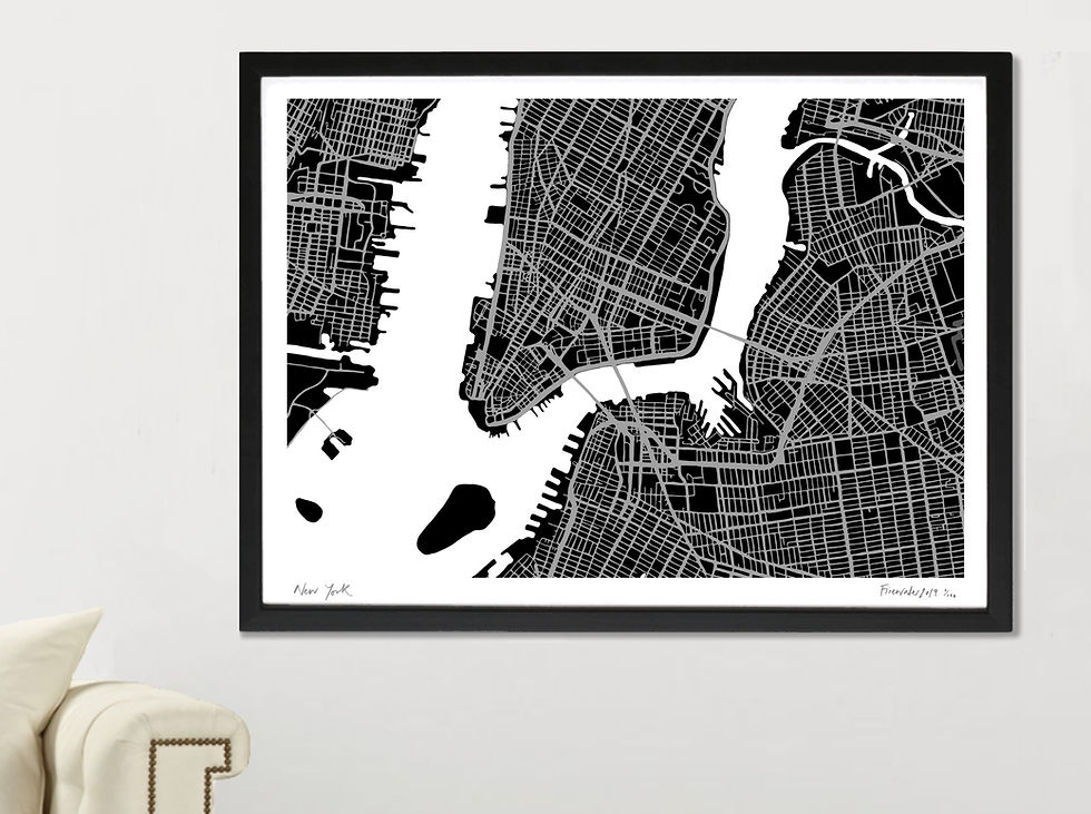 Thumbnail: NEW YORK ART MAP PRINT