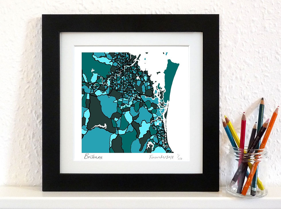 Thumbnail: BRISBANE ART MAP PRINT