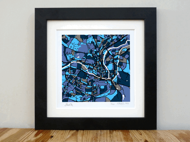 Bath City Art Map - 8x8
