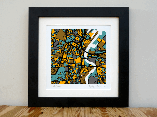 Belfast Art Map - 8x8