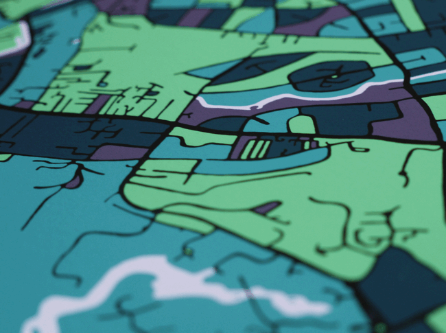 York - City Map Art Detail