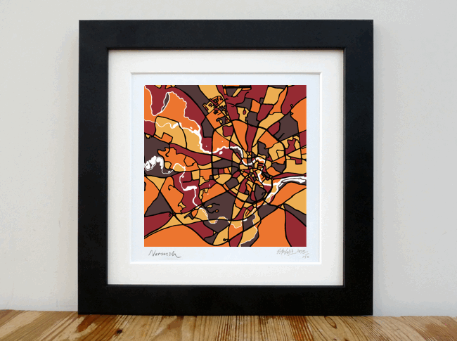 Norwich Art Map - 8x8