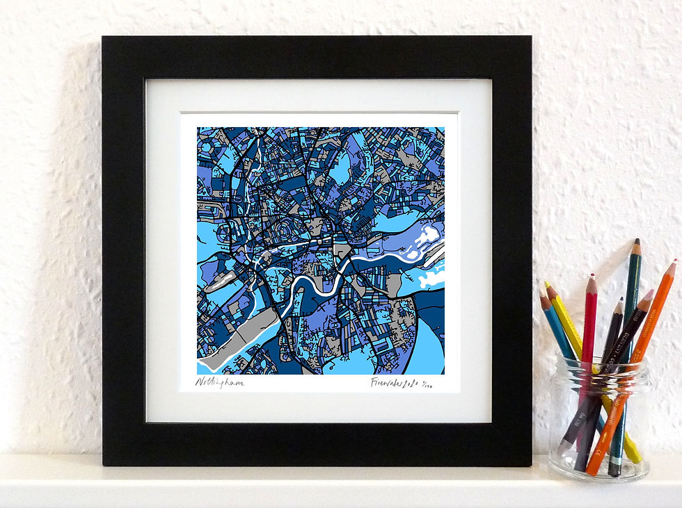 Thumbnail: NOTTINGHAM ART MAP PRINT