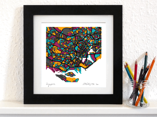 Singapore Art Map - 8x8