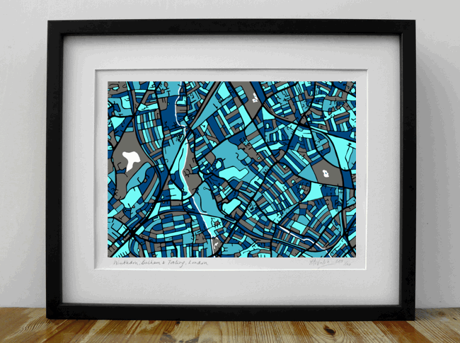 Wimbledon & Balham Map Art - A3 & A4
