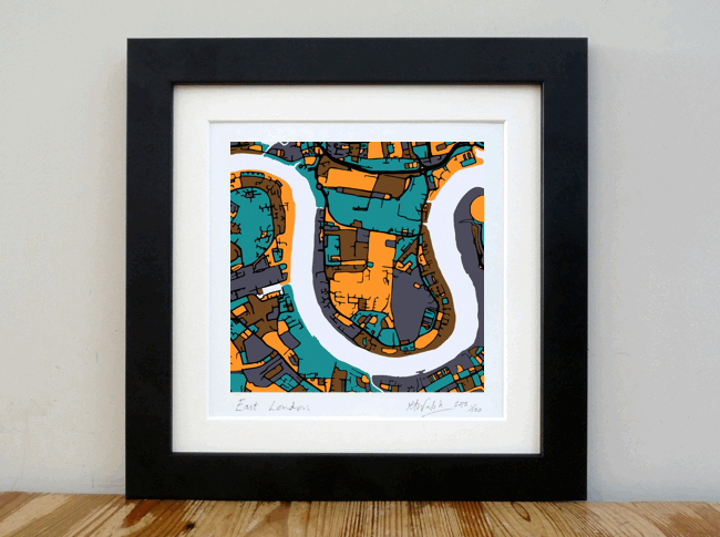 East London Art Map - 8x8