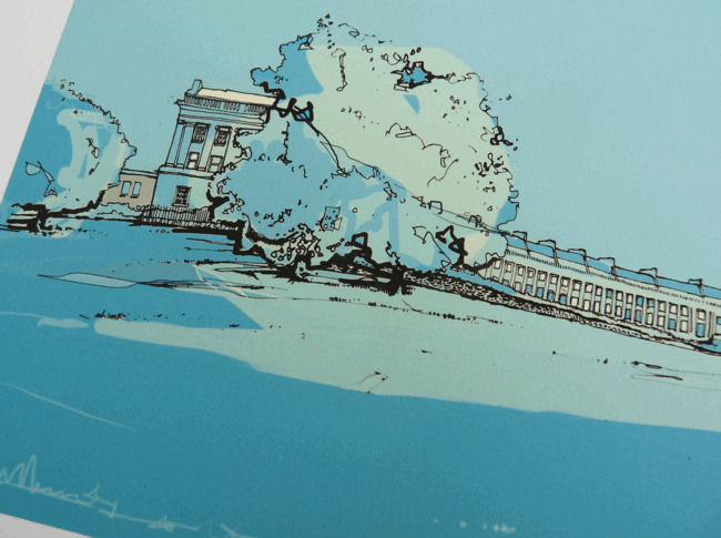 Royal Crescent Bath Blue - Close Up 2