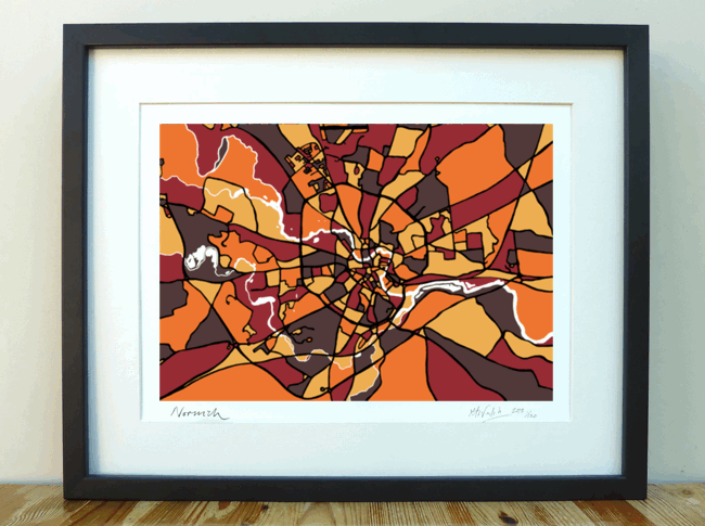 Norwich Art Map - A3 & A4