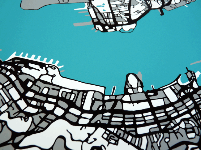 Hong Kong City Art Map - Detail