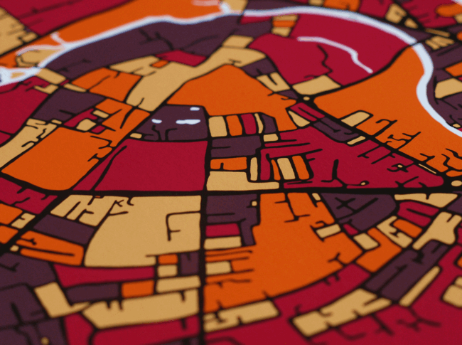 Cambridge UK - Art Map Detail