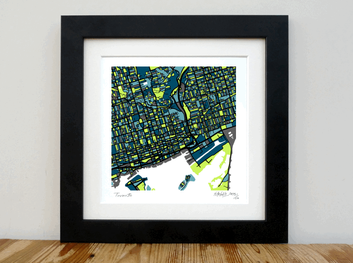 Toronto Art Map - 8" x 8"