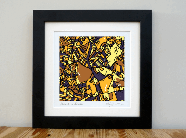 Dulwich & Brixton Art Map - 8"x 8"