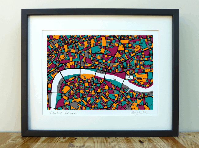 Cental London Art Map - A3 & A4